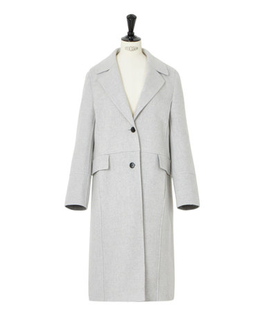 美品✨ANAYI アナイ メルトンチェスターコート サックス 水色 36