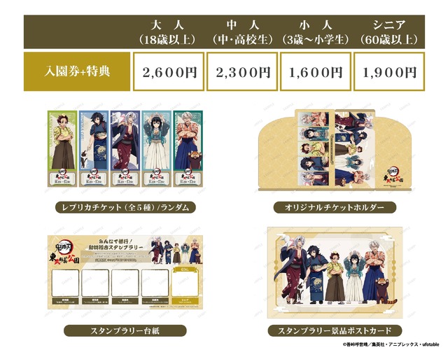 鬼滅の刃 無限城編コラボカフェ チケットホルダー＆チケット風カード