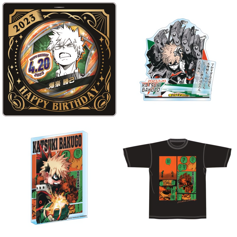 ヒロアカ 爆豪勝己 バースデー 缶バッジ 2025 40個 爆豪勝己