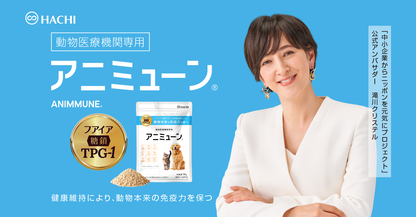 動物病院専用品・犬猫用栄養補助食品］ アニミューン 14g HACHI 5個 動物