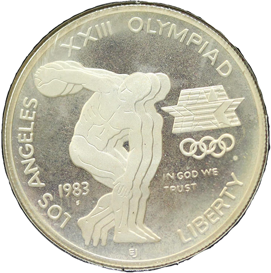 アメリカ ロサンゼルスオリンピック1ドル銀貨（1984 Olympic Games in