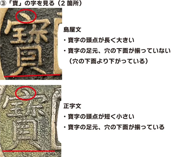 画像付き】寛永通宝の島屋文の見分け方を伝授！ | 古銭買取専門店アン