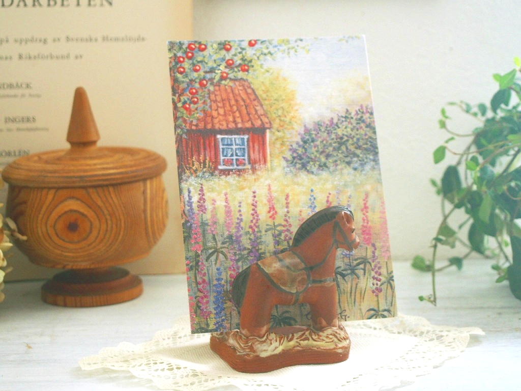 北欧ヴィンテージ Rutebo keramik 陶器の馬の置物 - a n t e n n a