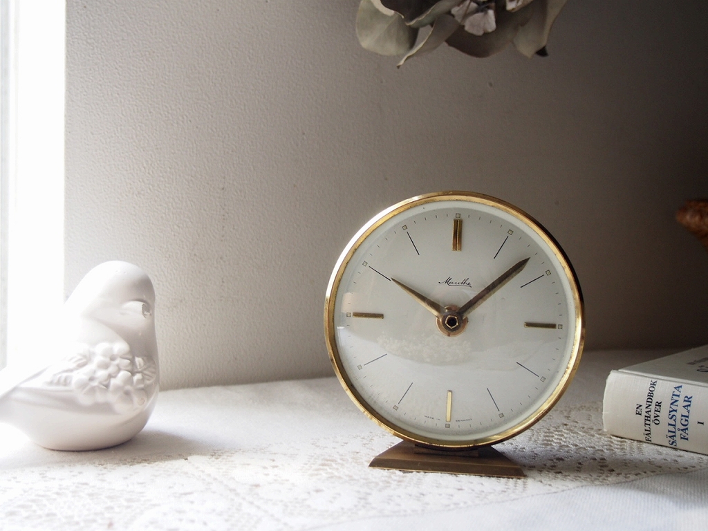 ミッドセンチュリー レトロ Mauthe 真鍮の置き時計 - a n t e n n a