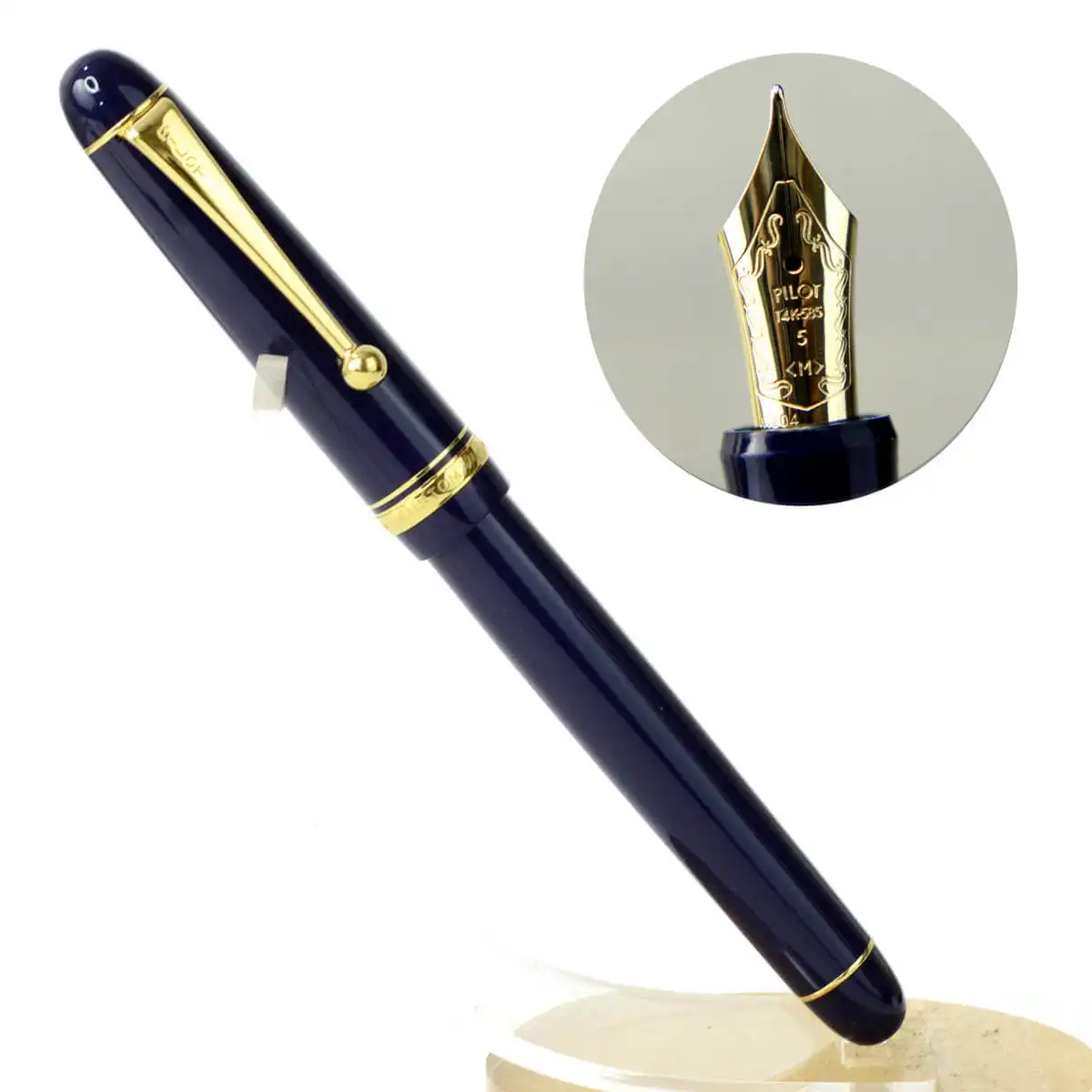 Buy online Pilot custom 74 black barrel fountain pen 14K solid