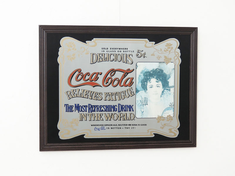 ビンテージコカコーラ ウォールミラー パブミラー 未使用品 コカコーラ