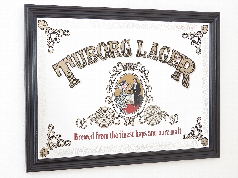 ビンテージ パブミラー ツボルグ（TUBORG LAGER）デンマークのビール