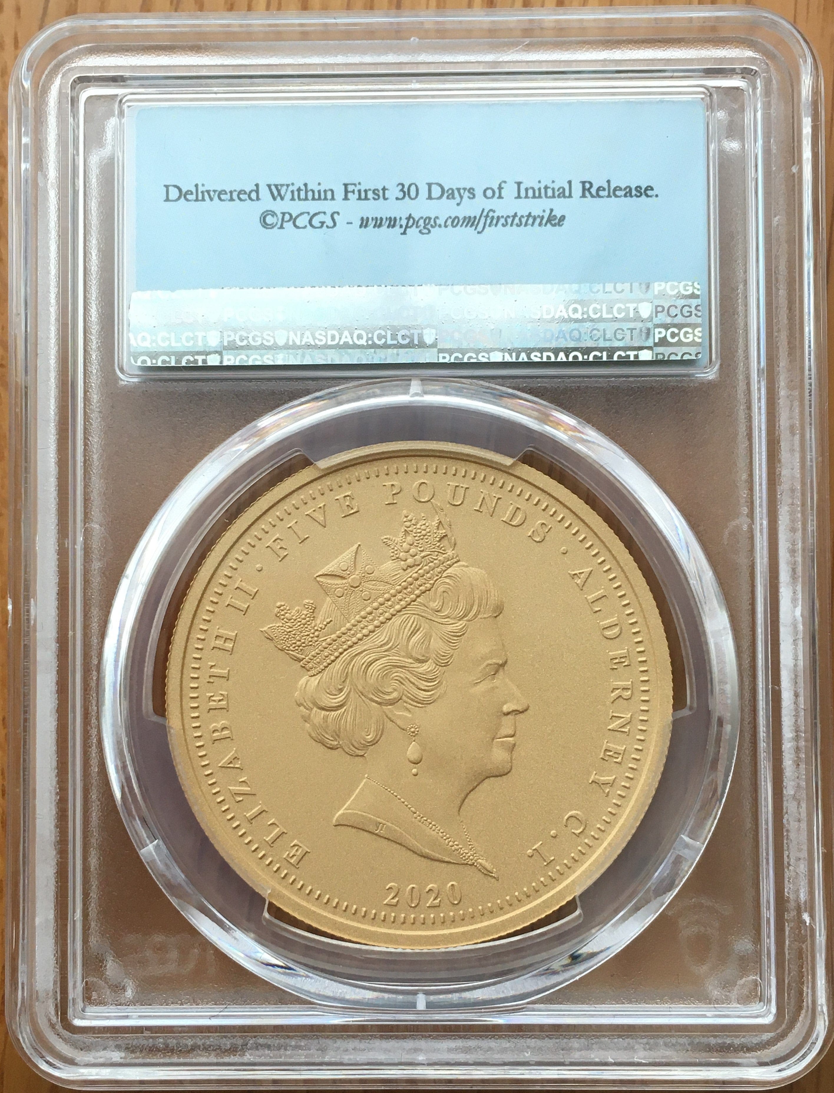 2020年 オルダニー島 スリー・グレーセス 5ポンド金貨 マットプルーフ