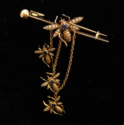 VOGUE BIJOUX 蜂モチーフ ブローチ 希少ヴィンテージ Lochie