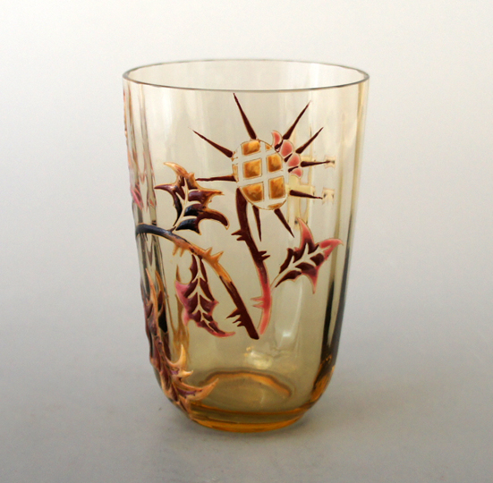 エミール・ガレ「アザミ文ゴブレット」《アンティックかとう》