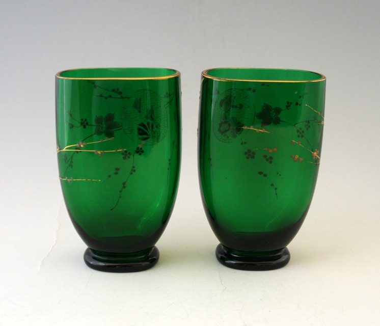 オールドバカラ「ジャポニズム文様花瓶」《アンティックかとう》