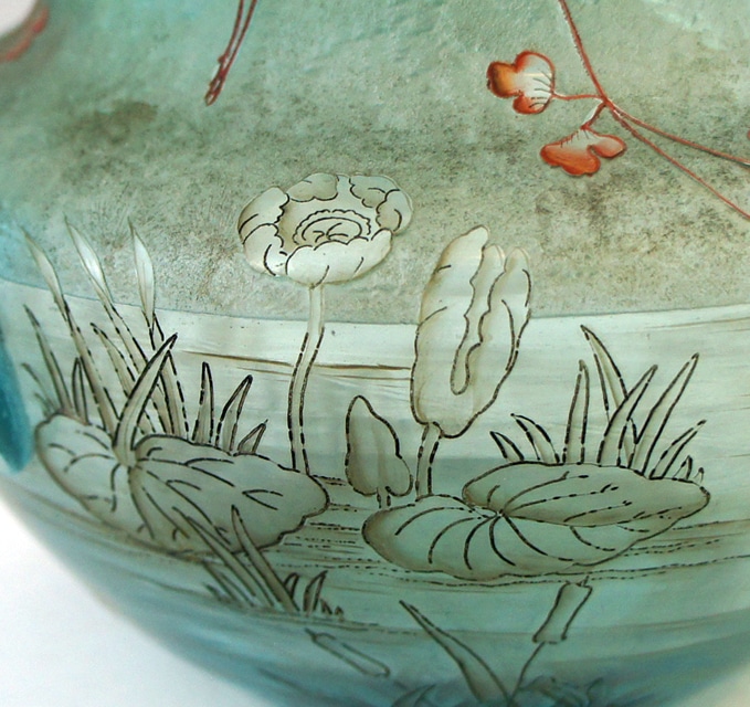 Daum nancy ドームナンシー エナメル彩 花瓶 証明書付】 ドーム