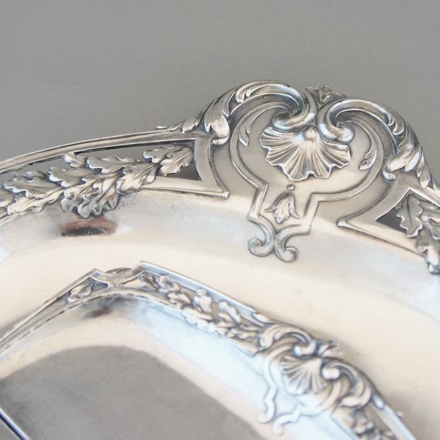 クリストフル ガリア 鍋敷き ① Gallia アンティーク シルバープレート