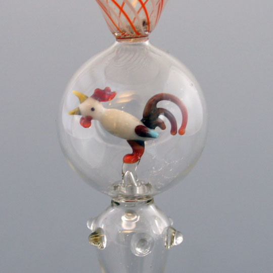 オーストリア アンティークビミニ フィギュア入りグラス アンティーク