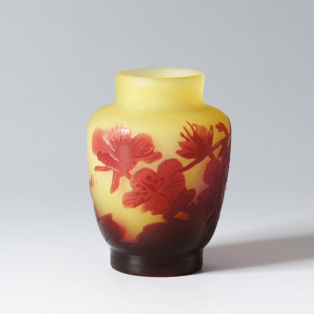 エミール・ガレ「桜文様 小花瓶」《アンティックかとう》