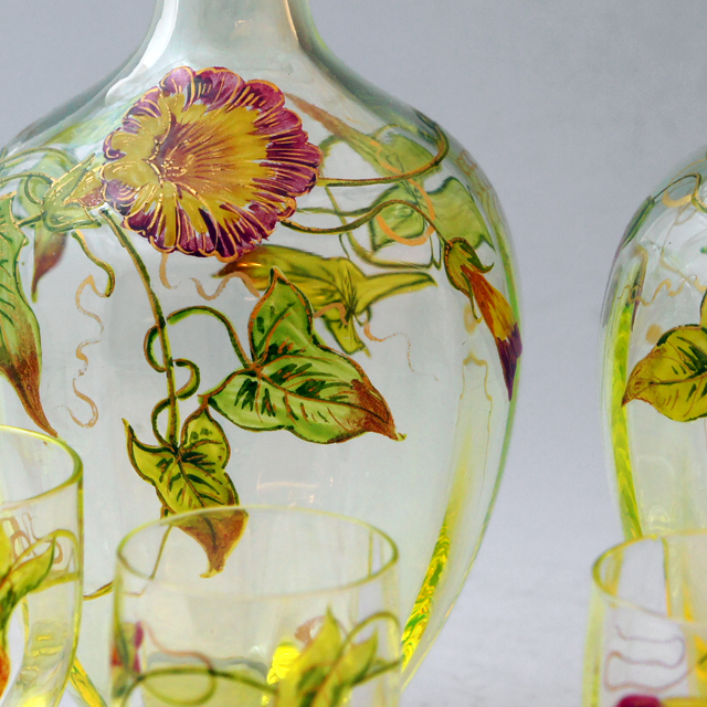 19世紀 フランスエナメル彩杯 化粧箱付 高約15.5㎝ 東Y8-0106