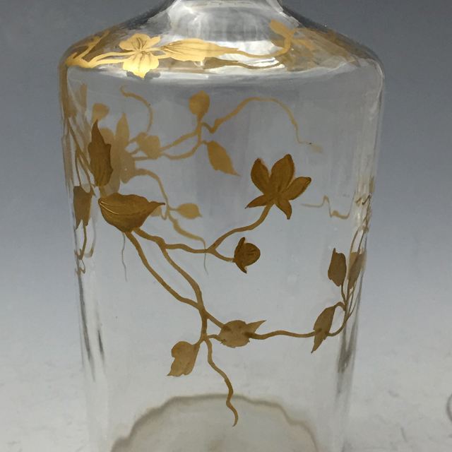 オールド・バカラ 鱗カット装飾 金彩 トレー ゴールド クロコ