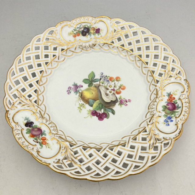 マイセン 金彩 透かし 楕円皿 マイセン 金彩 透かし 楕円皿 希少