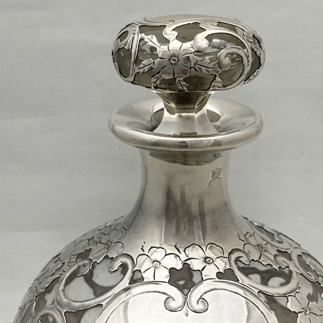 イギリス アンティーク 純銀製 べっ甲蓋 香水瓶 ホールマーク有