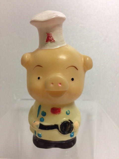 エースコック ブタさん ソフビ人形 9．3cm 当時物 企業物 非売品