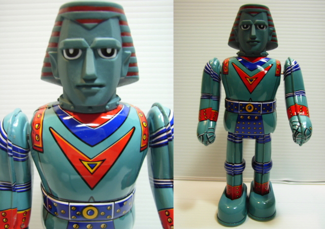 美品☆ビリケン ジャイアントロボ ブリキ 人形 22.2cm 共箱付 ゼンマイ