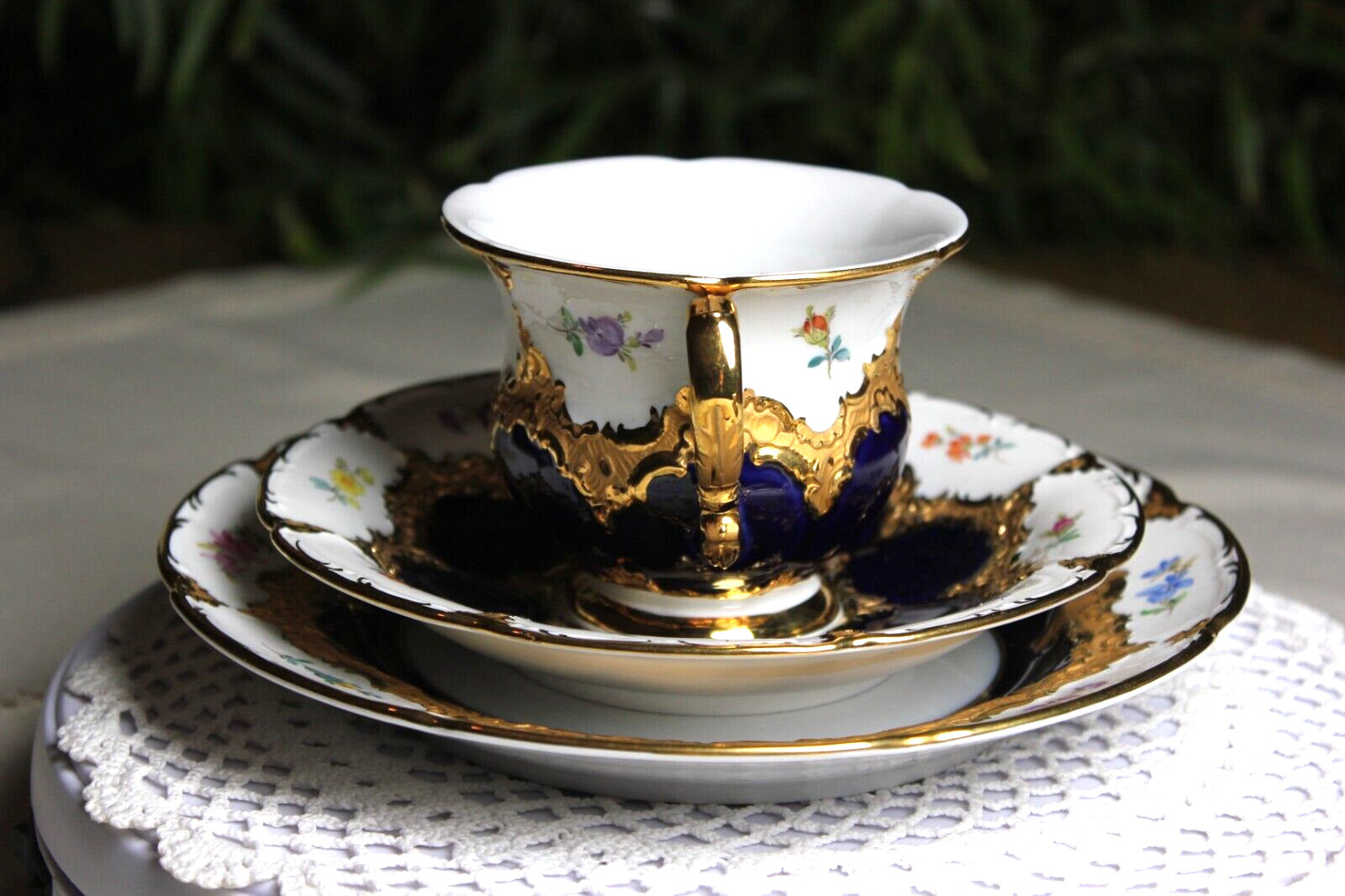 連休値下げ マイセン ブルーオーキッド ティーカップ ソーサー 2客揃え