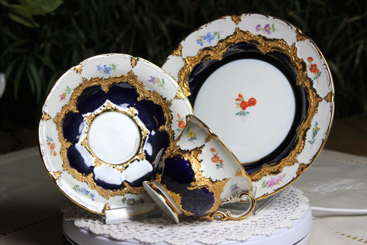 マイセン クリスタル プレート 2点セット お皿 ドイツ名窯 MEISSEN