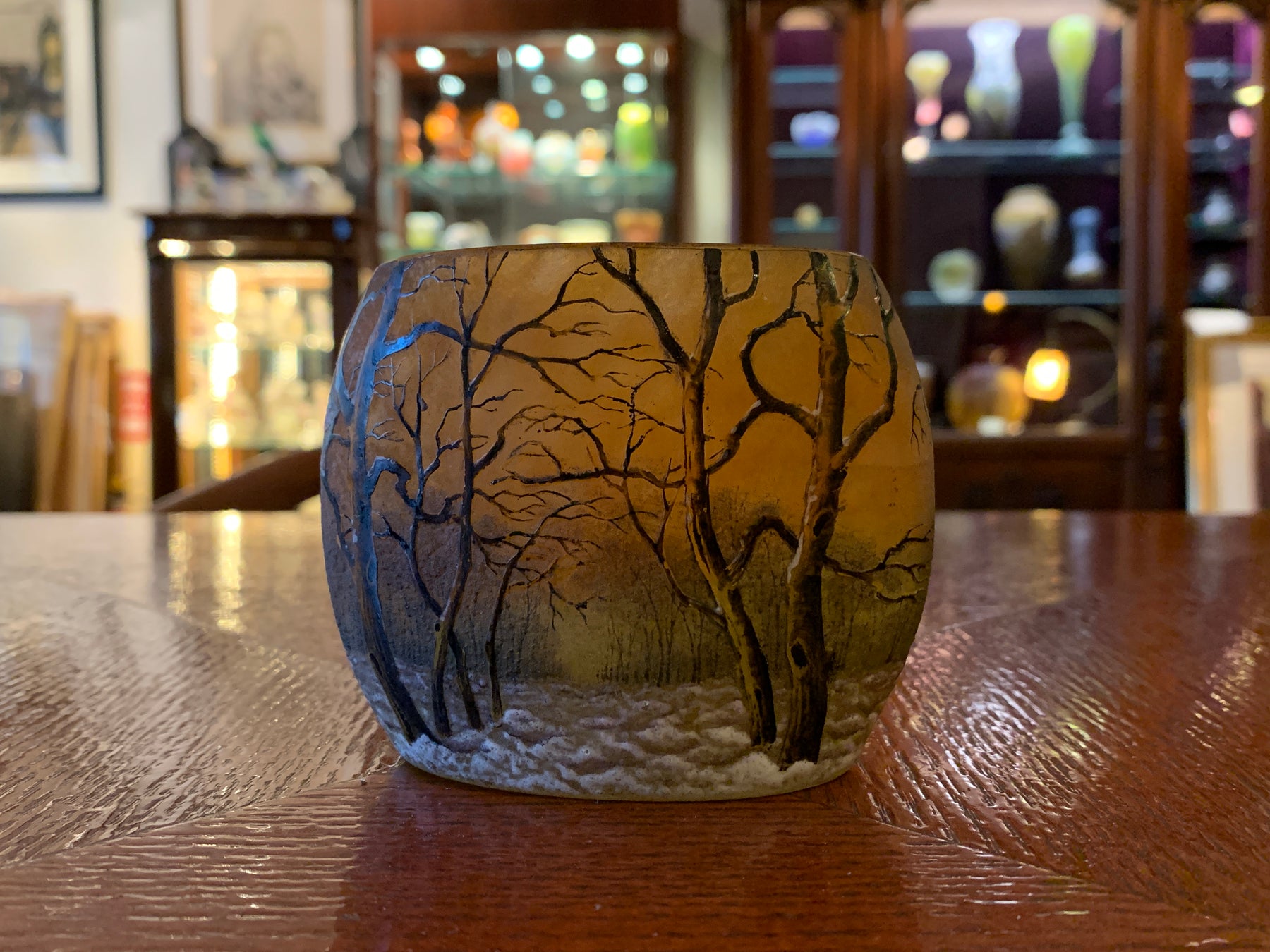 ◇証明書付◇Daum Nancyドームナンシー 花瓶 四角 高さ21.5cm ◇証明