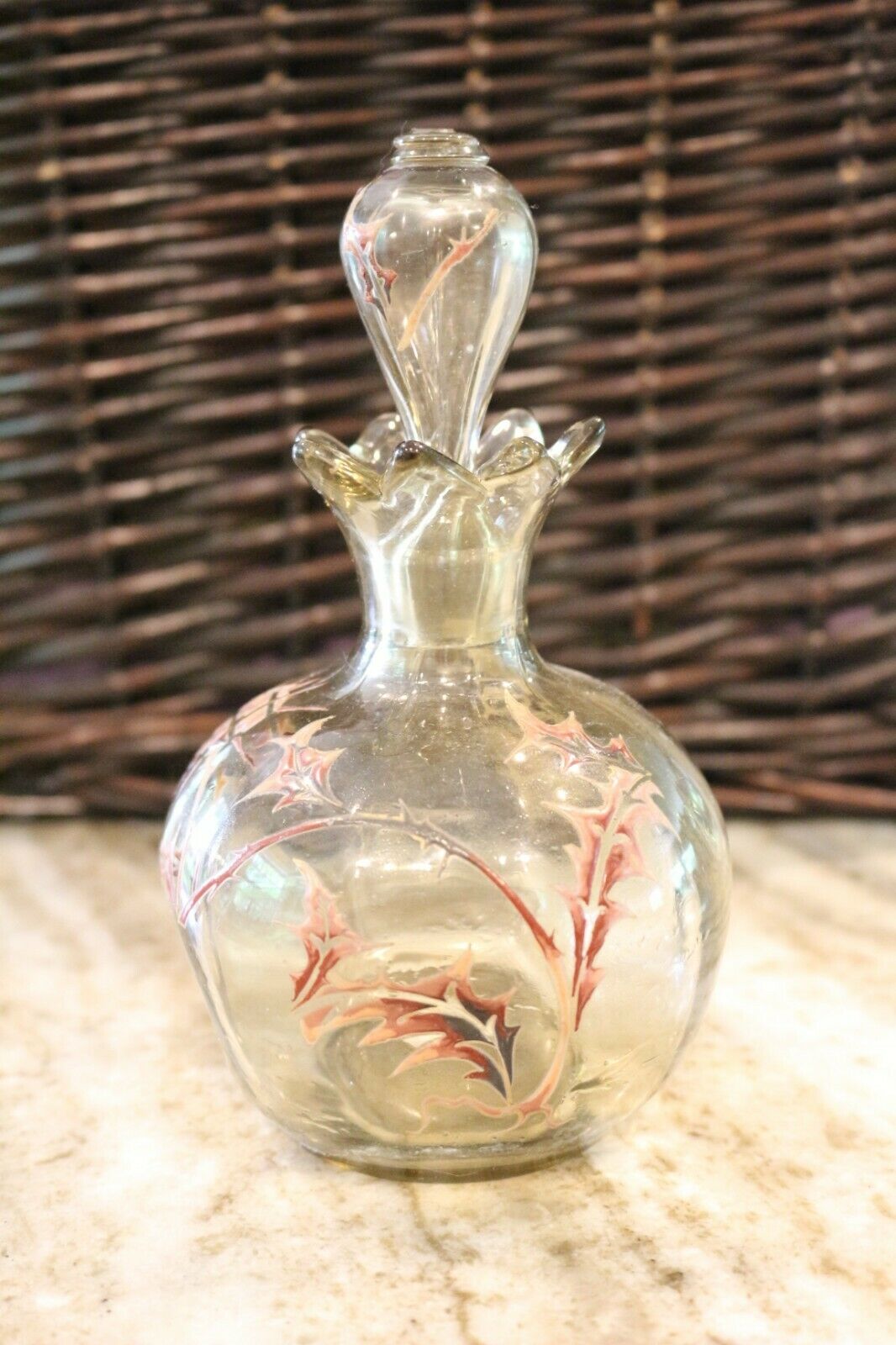 エミール・ガレ クレマンス 香水噴霧器 1890年代 アンティーク 美品