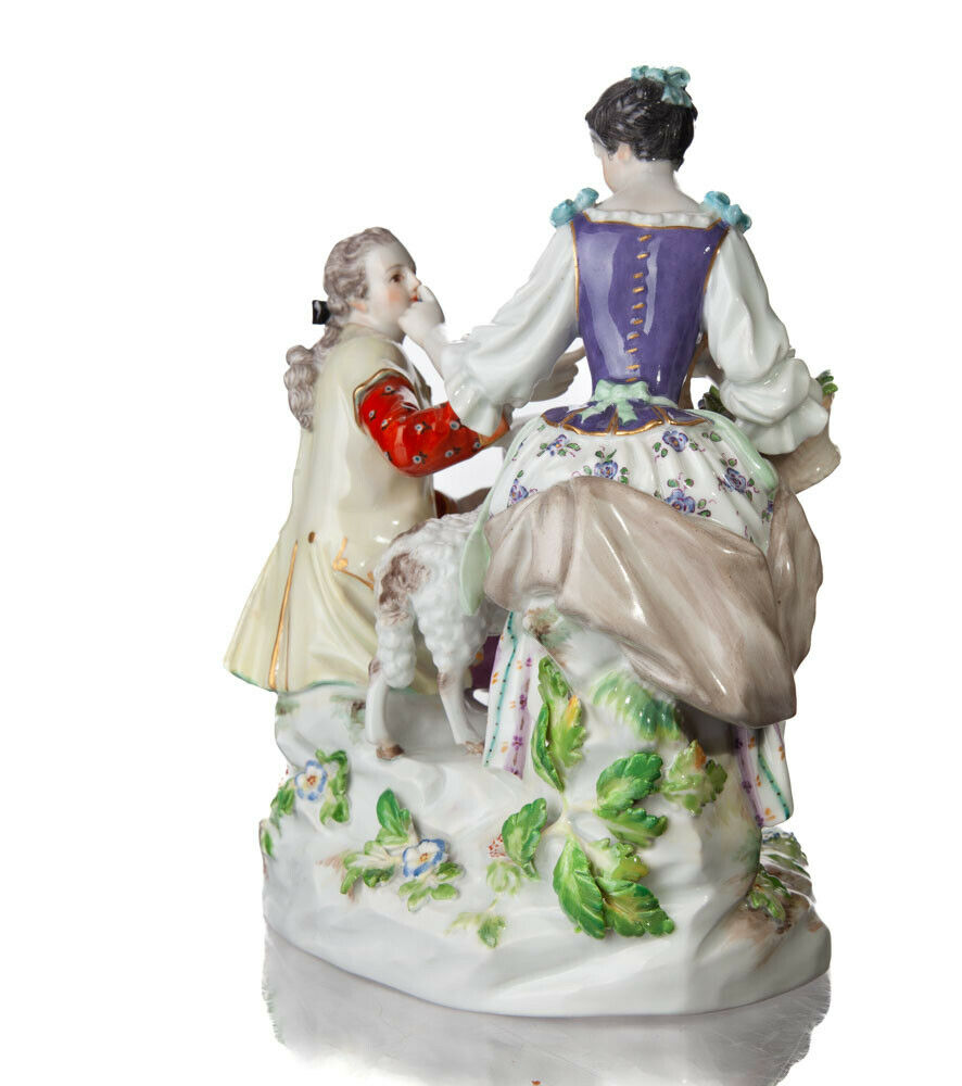 マイセン人形 フィギュリン 題名『羊飼いたち』 M・A・アシエデザイン