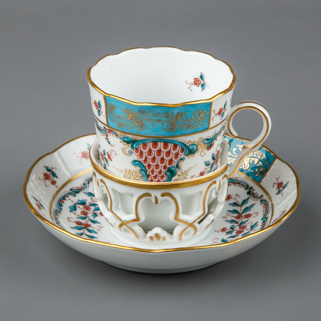 ヘレンド トゥッピーニの角笛 朝食セット 2客6ピースセット