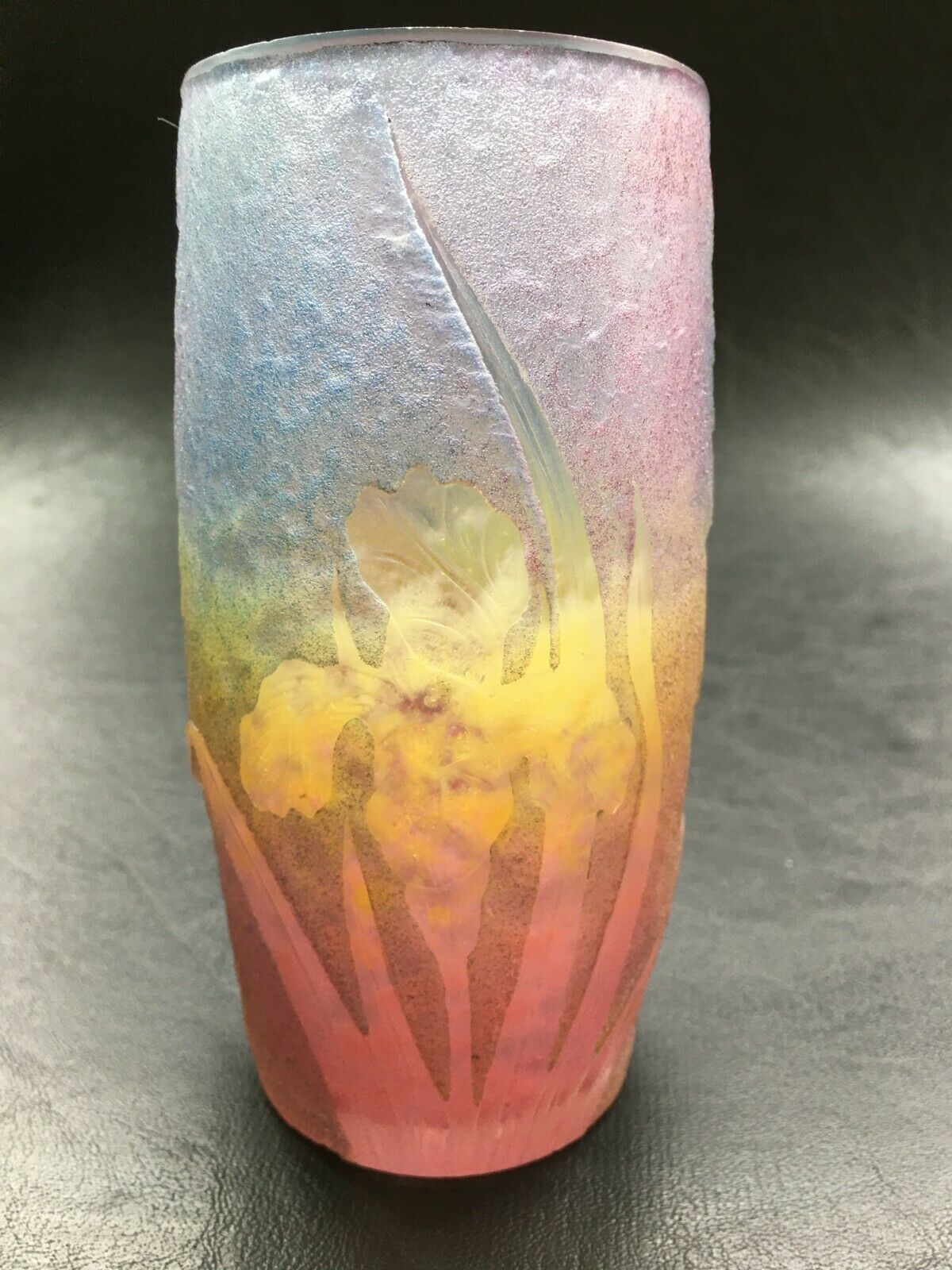 アンティーク ドームナンシー アイリス紋花器 オパールセント パートド