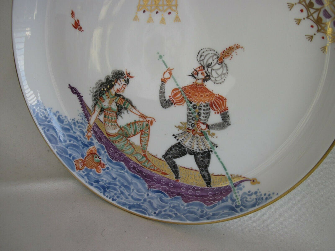 マイセン ブルーオニオン透かし皿額入り21センチ青い花柄の網目状陶器