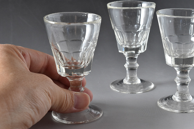 アンティークグラス リキュールグラス 青 R1345ダI アンティークグラス