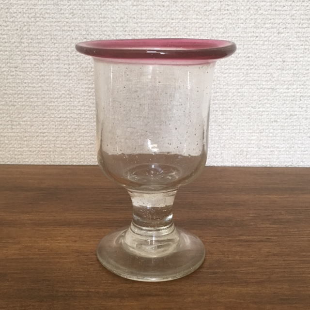 大正ガラス ピンクレッドセット 氷カップと氷コップ 大正ガラス ピンク