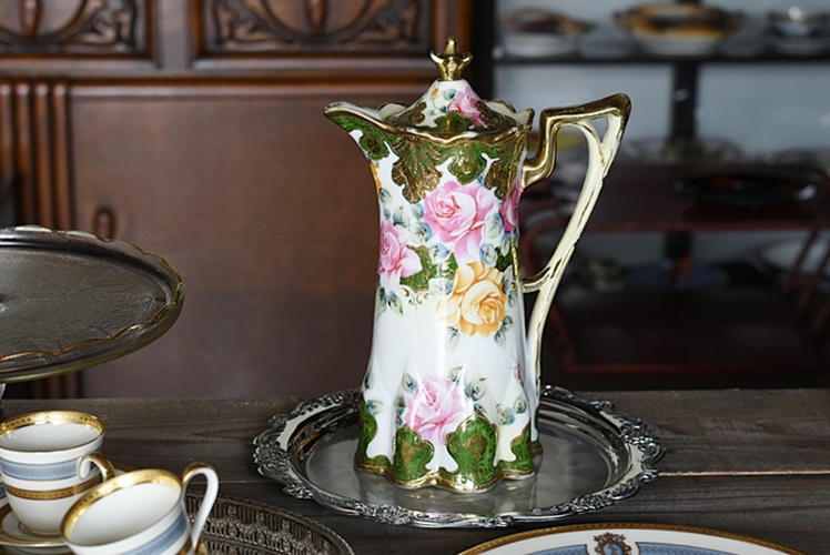 期間限定最終処分特価オールドノリタケメープル裏印変形ボール 金点