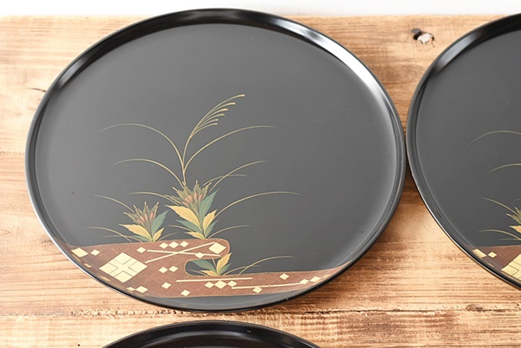 漆器 沈金金蒔絵 木製 脚付きお膳 大中小 御膳 殿様膳 本膳 骨董 時代物