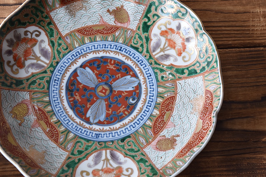 江戸 伊万里錦絵大鉢2種4点 共箱 送料込み250518 江戸 伊万里錦絵大鉢2