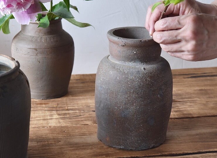 焼き締め古壺 焼き締め古壺