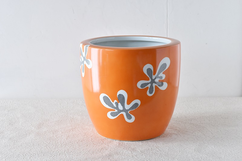 オールドノリタケ ポップなオレンジの火鉢 日陶 ノリタケ - 生活骨董と