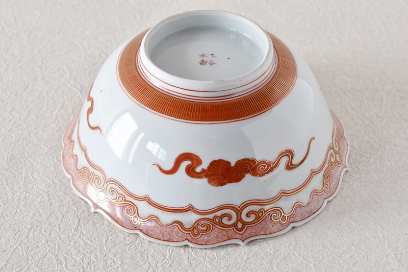 龍・鳳凰・花鳥文鉢 】 中華古玩 宋赤絵/古赤絵/五彩 龍・鳳凰・花鳥文