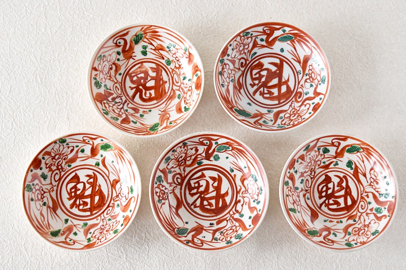 江戸期 古九谷 青手鳳凰摘三足香炉 合箱 角福 九谷焼