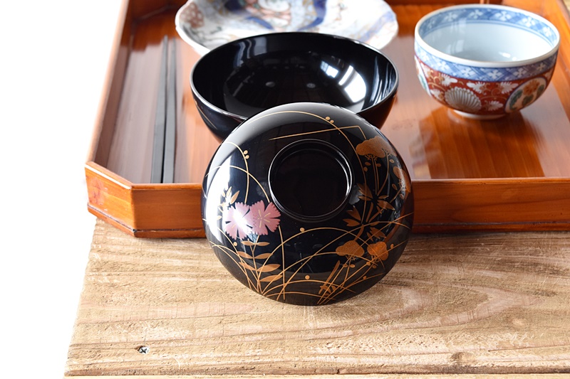 輪島塗 蓋付き吸物椀 10客 共箱 ☆輪島塗 吸物椀 10客 箱付き 2025年