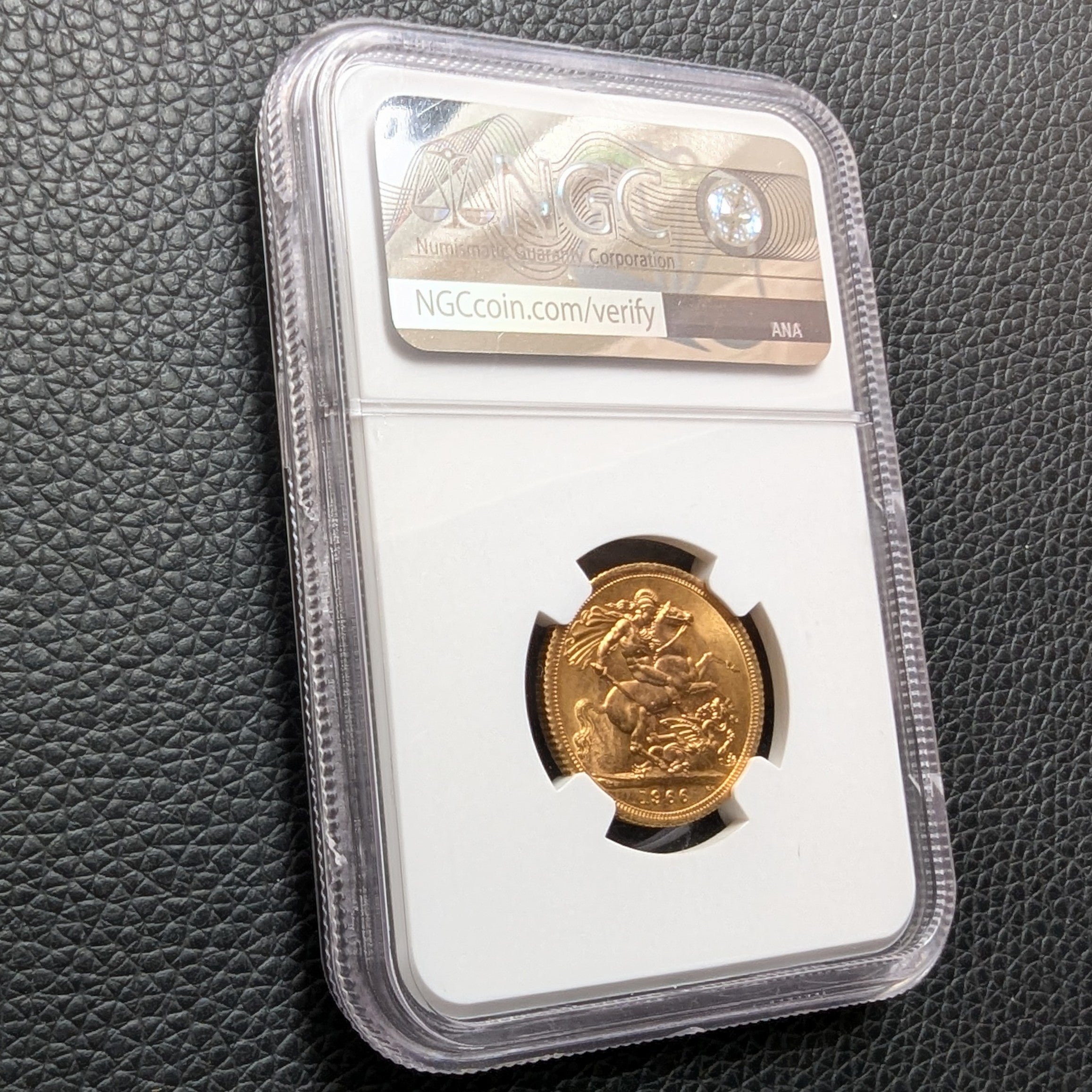 1966 イギリス エリザベス2世 ソブリン 金貨 英国 NGC MS64