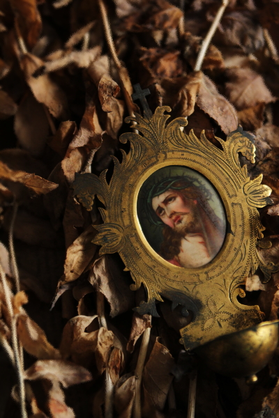 アンティークミニアチュール オラトリー フルヴィエールの聖母