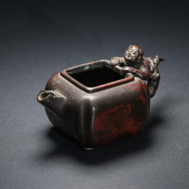 ペン立て墨壺 染付 清時代 古美術 ペン立て墨壺 染付 清時代 古美術