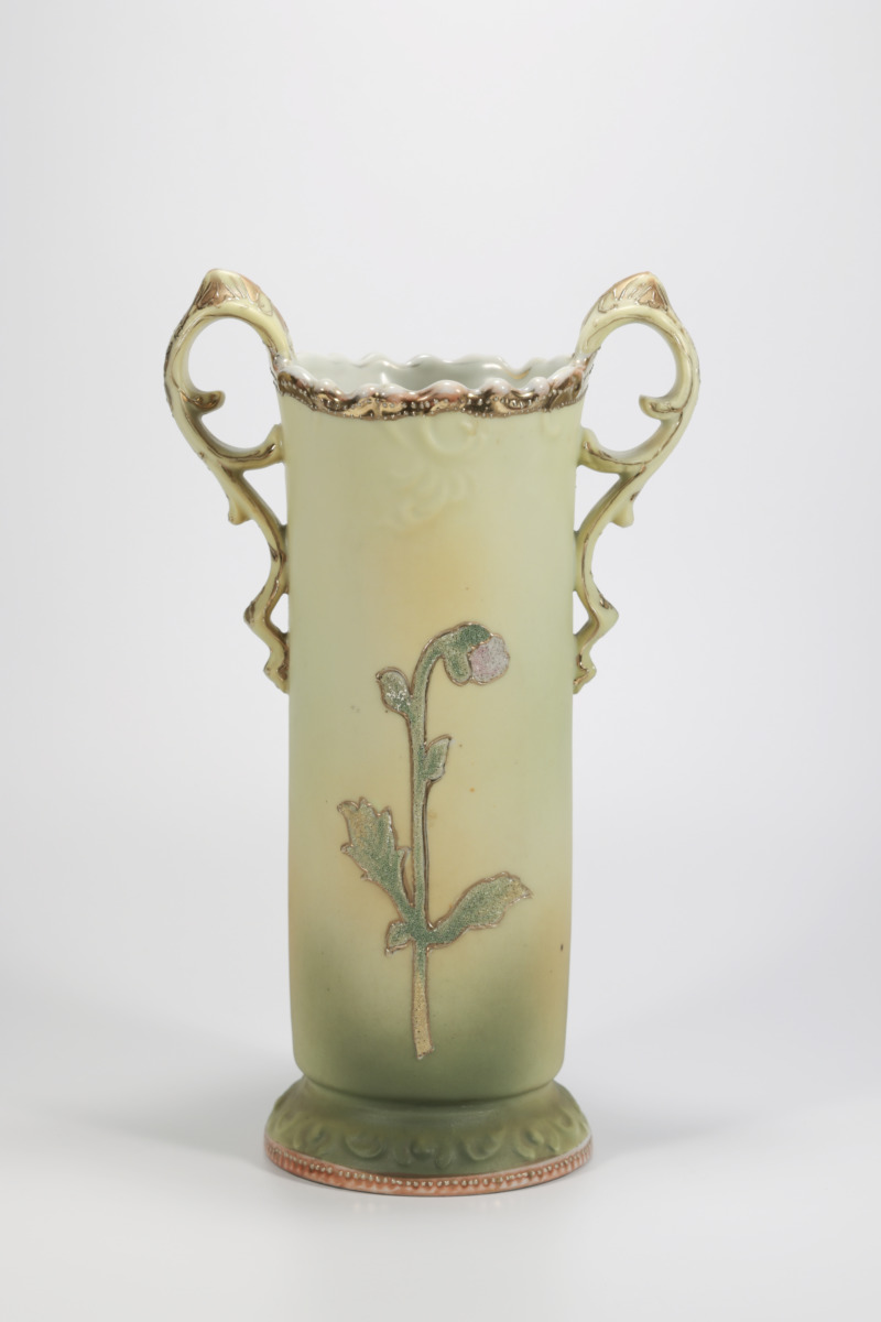 オールドノリタケ コラレンポピー文様花瓶 - 古好屋