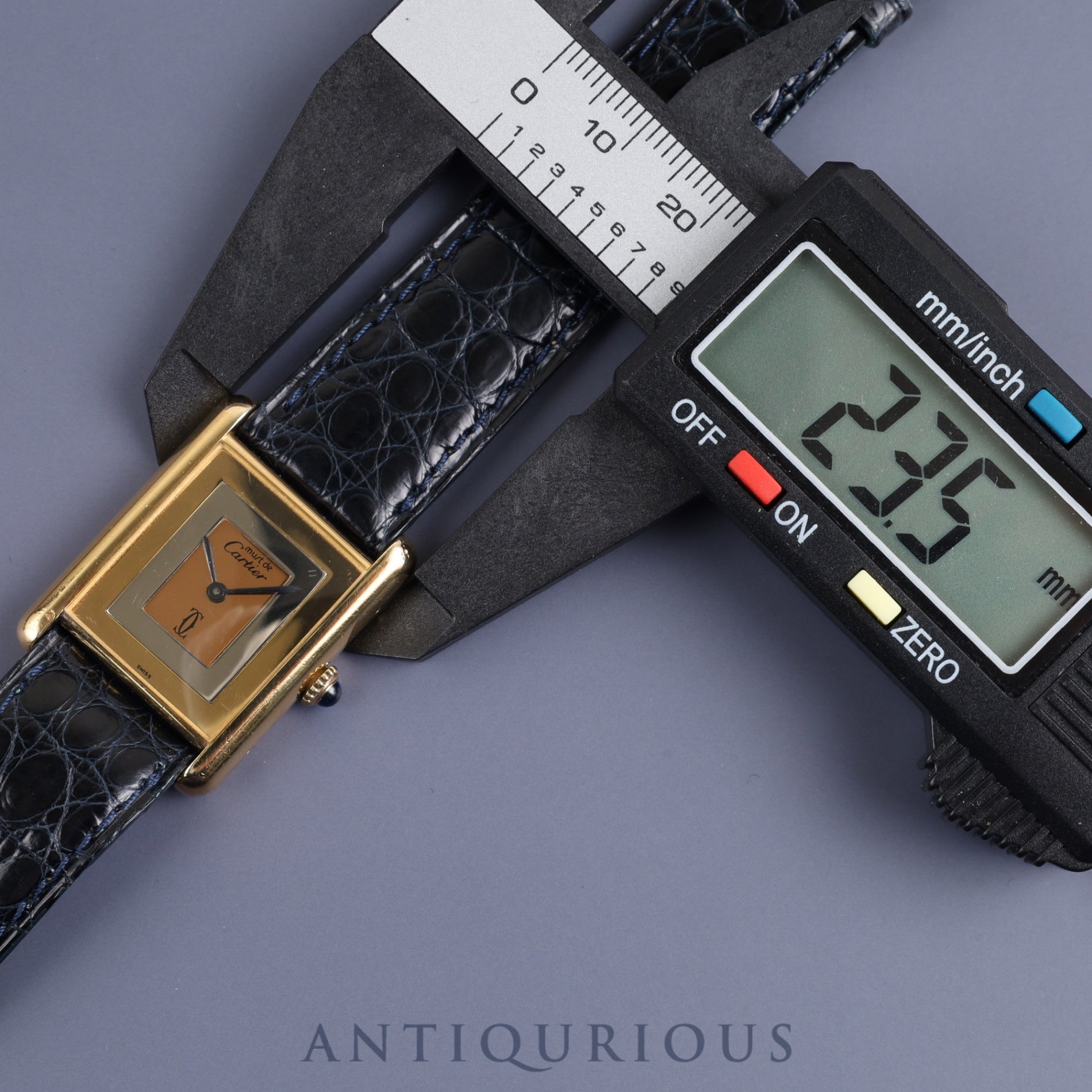 カルティエ マストタンク LM 手巻き SV925 純正革ベルト 純正尾錠（GP