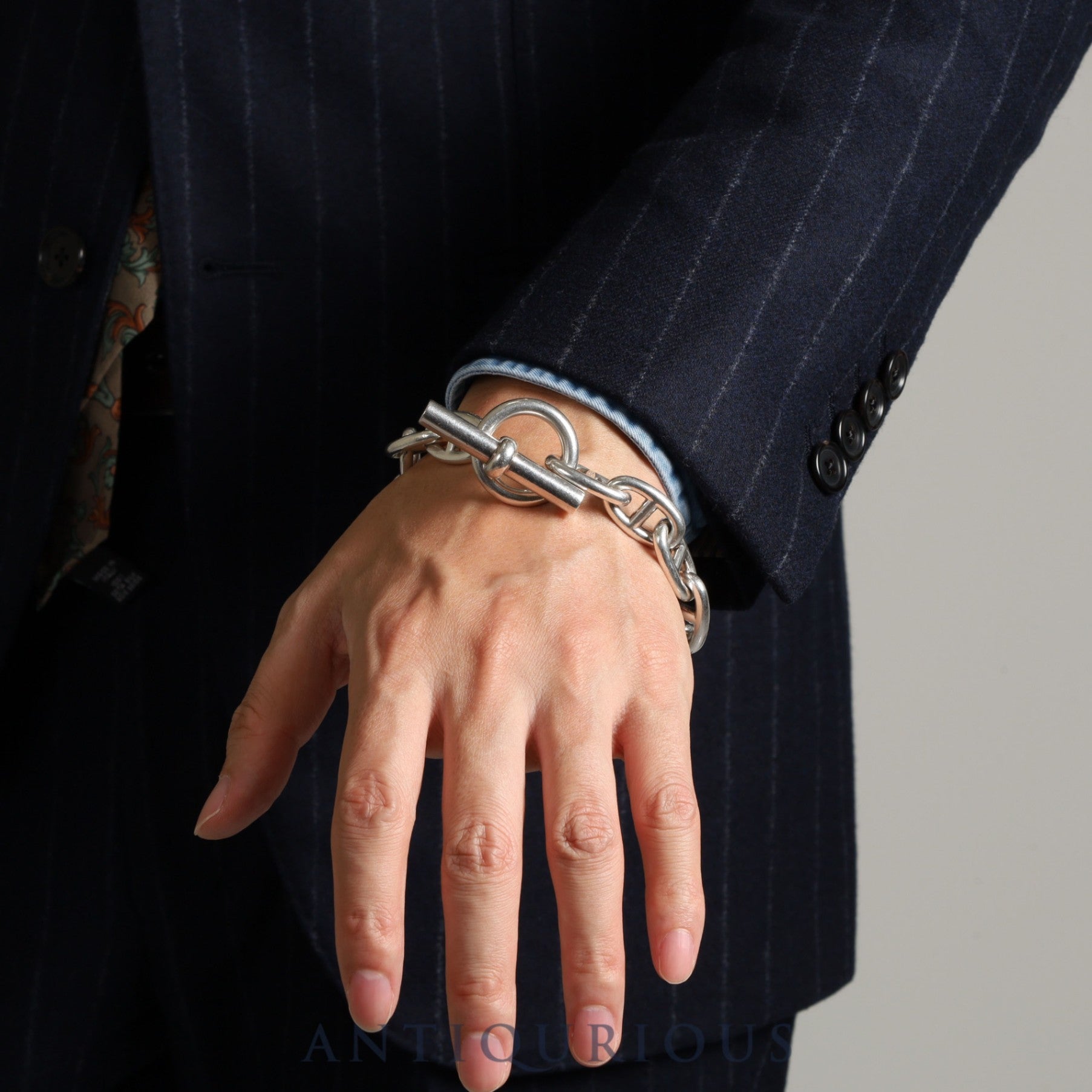 エルメス ブレスレット シェーヌダンクル TGM 14コマ マルジェラ期 925