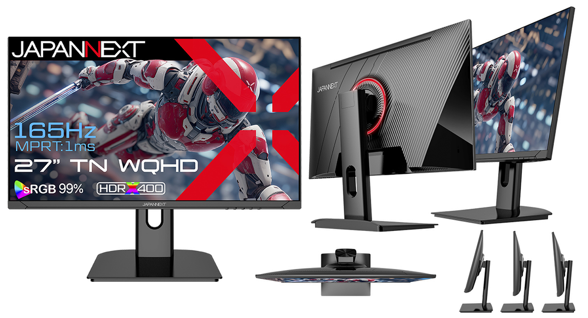 ASCII.jp：165Hz＆WQHD対応！JAPANNEXT、27インチゲーミングモニター